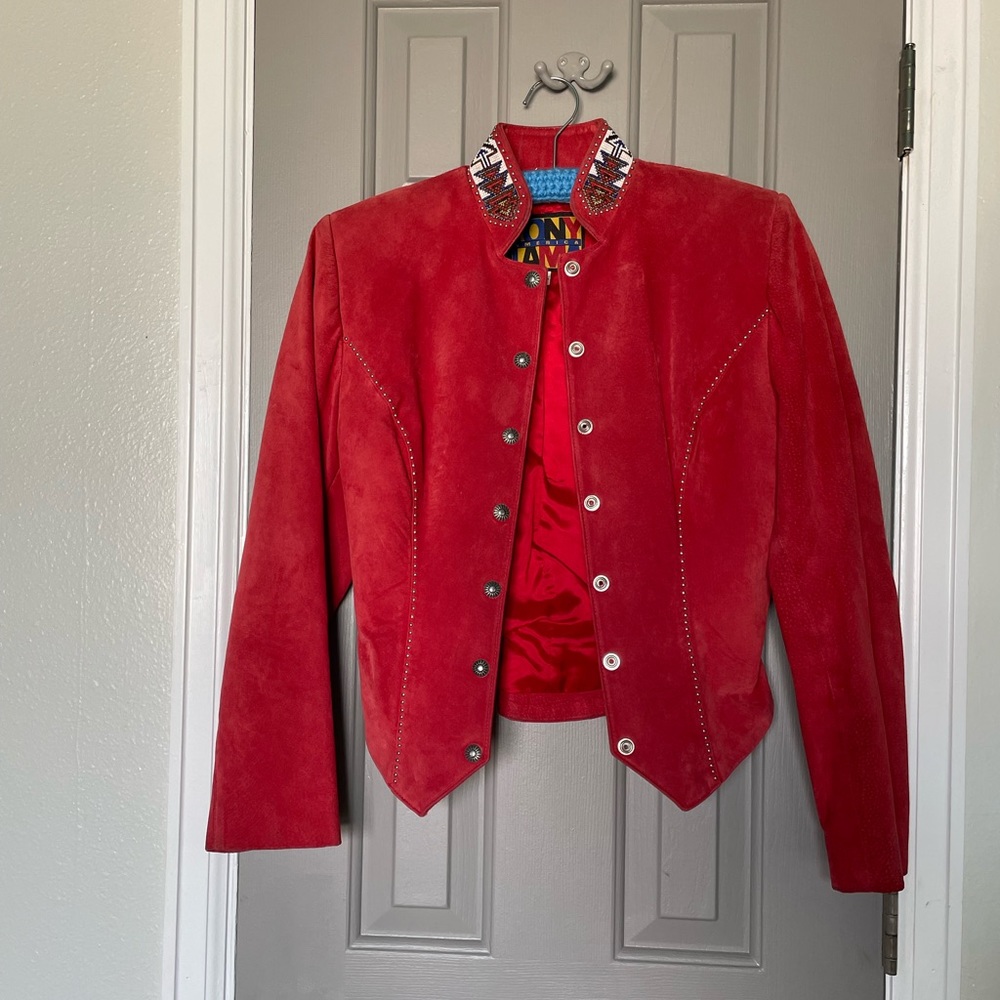 Vintage Western Tony Lama Leather Suede Jacket